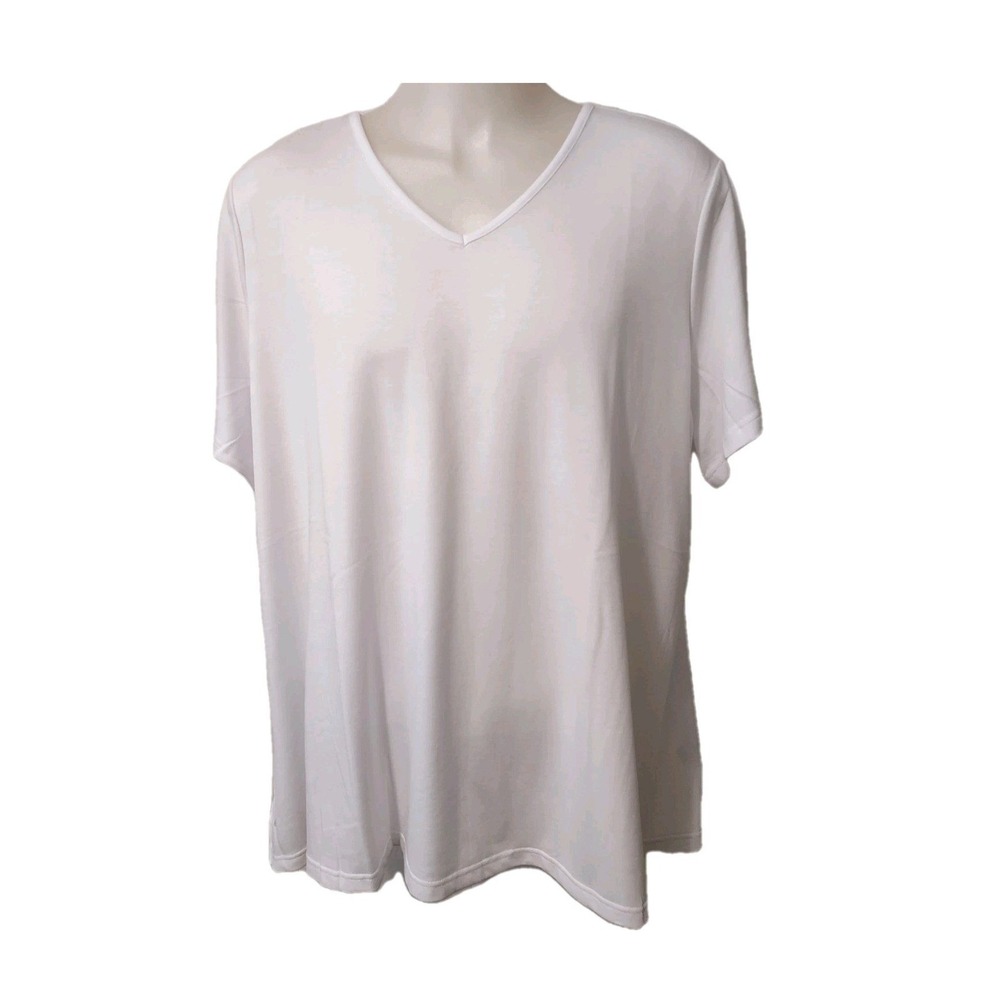 Swimsuit Bathing Suit Coverup by Avenue Leisure Women Plus Size 30/32 Core White